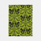 Squirrel Scandinavian Folk Art Fleece Deken (Voorkant)