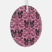 Squirrel Scandinavian Folk Art Glas Ornament (Voorkant Rechts)