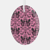 Squirrel Scandinavian Folk Art Glas Ornament (Voorkant links)