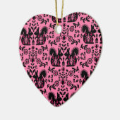 Squirrel Scandinavian Folk Art Keramisch Ornament (Links)