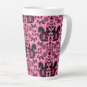 Squirrel Scandinavian Folk Art Latte Mok (Rechterhoek)