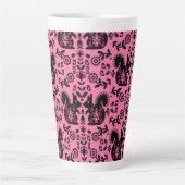 Squirrel Scandinavian Folk Art Latte Mok (Voorkant)