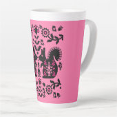 Squirrel Scandinavian Folk Art Latte Mok (Rechterhoek)