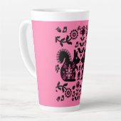 Squirrel Scandinavian Folk Art Latte Mok (Linkerhoek)