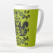 Squirrel Scandinavian Folk Art Latte Mok (Rechterhoek)