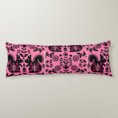 Squirrel Scandinavian Folk Art Lichaamskussen (Achterkant)