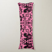 Squirrel Scandinavian Folk Art Lichaamskussen (Voorkant Verticaal)