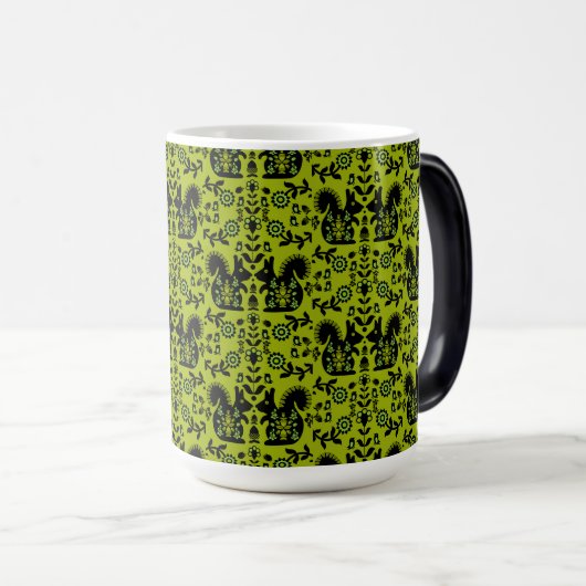 Squirrel Scandinavian Folk Art Magische Mok (Voorkant rechts)