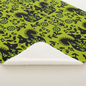 Squirrel Scandinavian Folk Art Sherpa Deken (3/4)