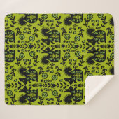 Squirrel Scandinavian Folk Art Sherpa Deken (Voorkant (horizontaal))