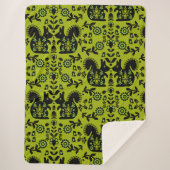 Squirrel Scandinavian Folk Art Sherpa Deken (Voorkant)