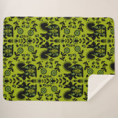 Squirrel Scandinavian Folk Art Sherpa Deken (Voorkant (horizontaal))