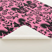 Squirrel Scandinavian Folk Art Sherpa Deken (3/4)