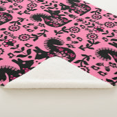 Squirrel Scandinavian Folk Art Sherpa Deken (3/4)