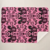 Squirrel Scandinavian Folk Art Sherpa Deken (Voorkant (horizontaal))