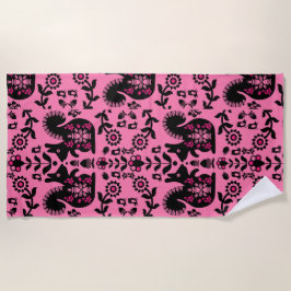 Squirrel Scandinavian Folk Art Strandlaken