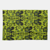 Squirrel Scandinavian Folk Art Theedoek (Horizontaal)