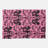 Squirrel Scandinavian Folk Art Theedoek (Horizontaal)