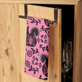 Squirrel Scandinavian Folk Art Theedoek