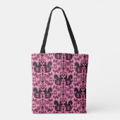Squirrel Scandinavian Folk Art Tote Bag (Achterkant)