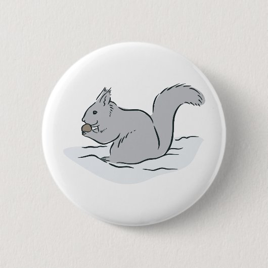 Squirrel Sciuridae Chipmunks Marmots Cute Cartoon Ronde Button 5,7 Cm (Voorkant)