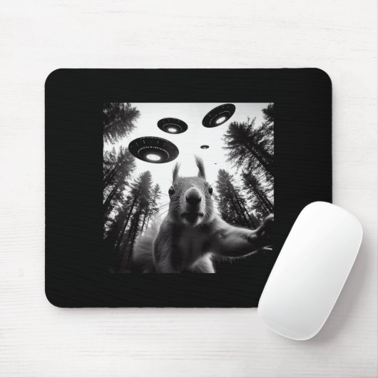 Squirrel Selfie With Alien Ufo Funny For Men Women Muismat (Met muis)