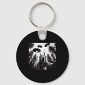 Squirrel Selfie With Alien Ufo Funny For Men Women Sleutelhanger (Voorkant)