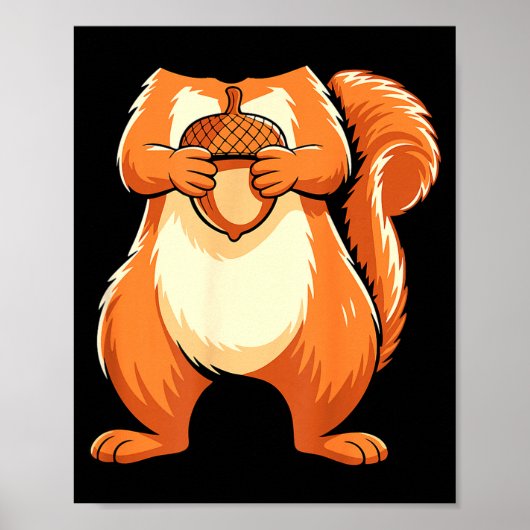 Squirrel Shirt Adult Men Women Kids Body Squirrel Poster (Voorkant)