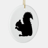 Squirrel Silhouette Keramisch Ornament (Rechts)