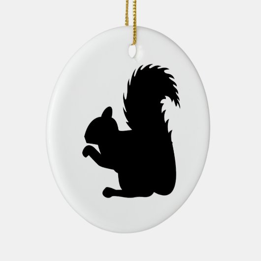 Squirrel Silhouette Keramisch Ornament (Rechts)