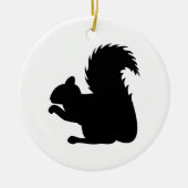 Squirrel Silhouette Keramisch Ornament (Voorkant)