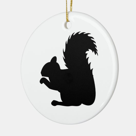 Squirrel Silhouette Keramisch Ornament (Links)