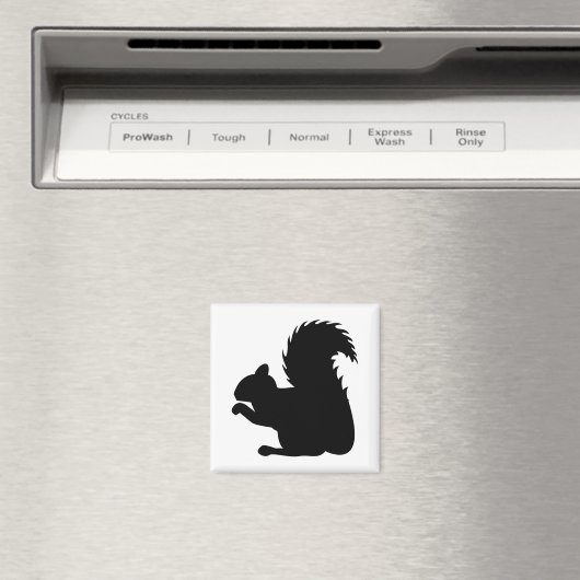 Squirrel Silhouette Magneet (Insitu (Vaatwasser))