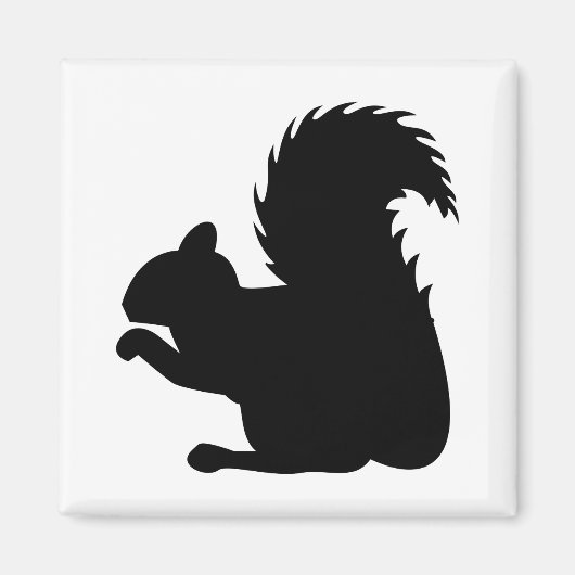 Squirrel Silhouette Magneet (Voorkant)