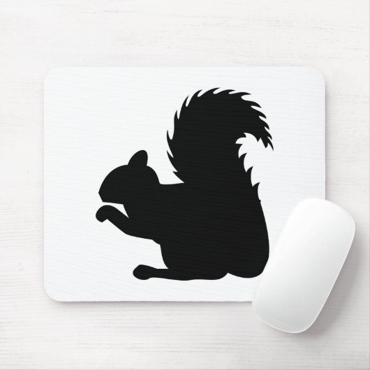 Squirrel Silhouette Muismat (Met muis)
