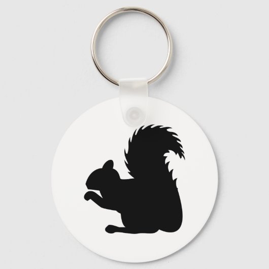 Squirrel Silhouette Sleutelhanger (Voorkant)