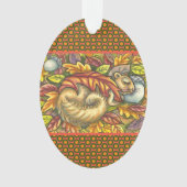 SQUIRREL SLAPING ONDER AUTUMN LEAVES, SEASONAL ORNAMENT (voorkant)