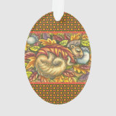 SQUIRREL SLAPING ONDER AUTUMN LEAVES, SEASONAL ORNAMENT (achterkant)