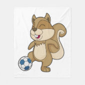 Squirrel Soccer player Soccer Fleece Deken (Voorkant)