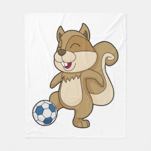 Squirrel Soccer player Soccer Fleece Deken