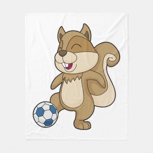 Squirrel Soccer player Soccer Fleece Deken (Voorkant)