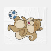 Squirrel Soccer player Soccer Fleece Deken (Voorkant (Horizontaal))