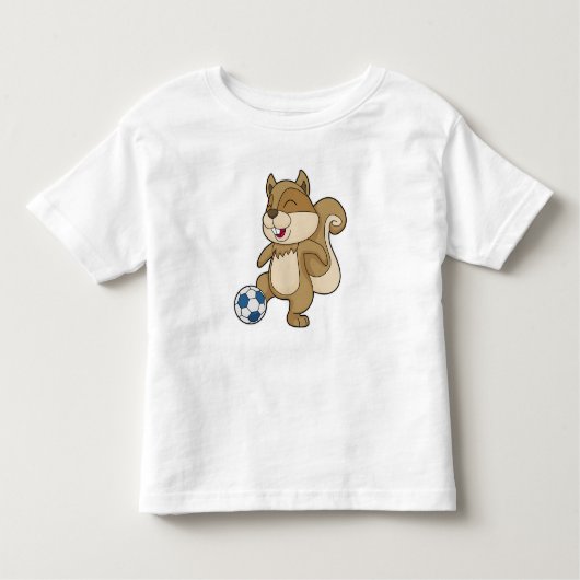 Squirrel Soccer player Soccer Kinder Shirts (Voorkant)