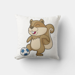 Squirrel Soccer player Soccer Kussen
