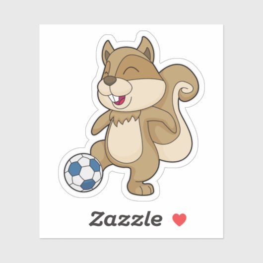 Squirrel Soccer player Soccer Sticker (Vel)