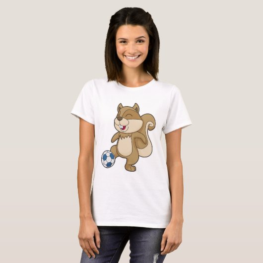 Squirrel Soccer player Soccer T-shirt (Voorkant volledig)
