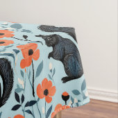 Squirrel Spring Flowers Art  Tafelkleed (Voorbeeld)