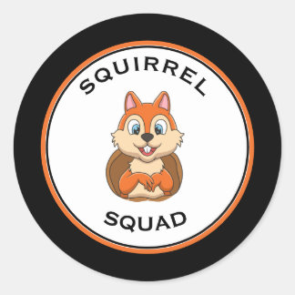 Squirrel Squad Circle Disc Ronde Sticker