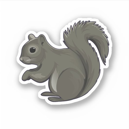 Squirrel Squirrel Whisperer Lover Retro Graphic. P Sticker (Voorkant)