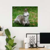 Squirrel Standing Poster (Thuiskantoor)